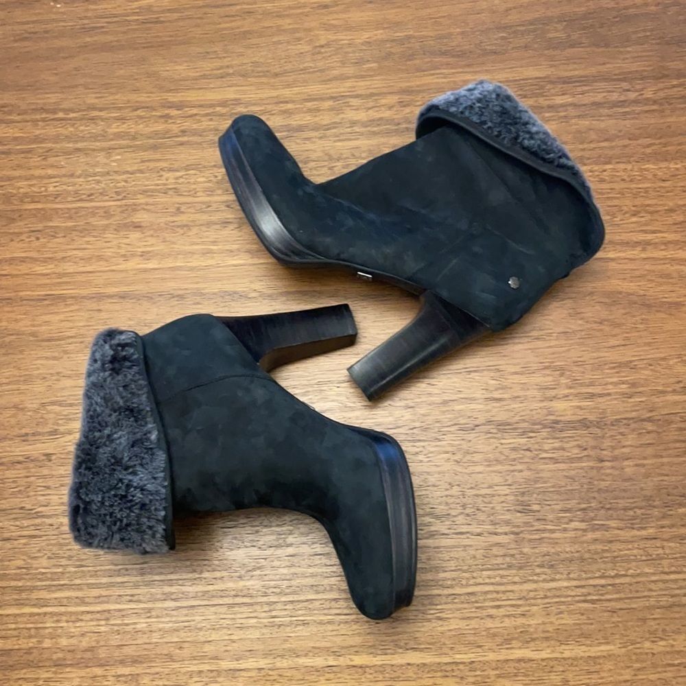 Ugg fur lined heeled boots